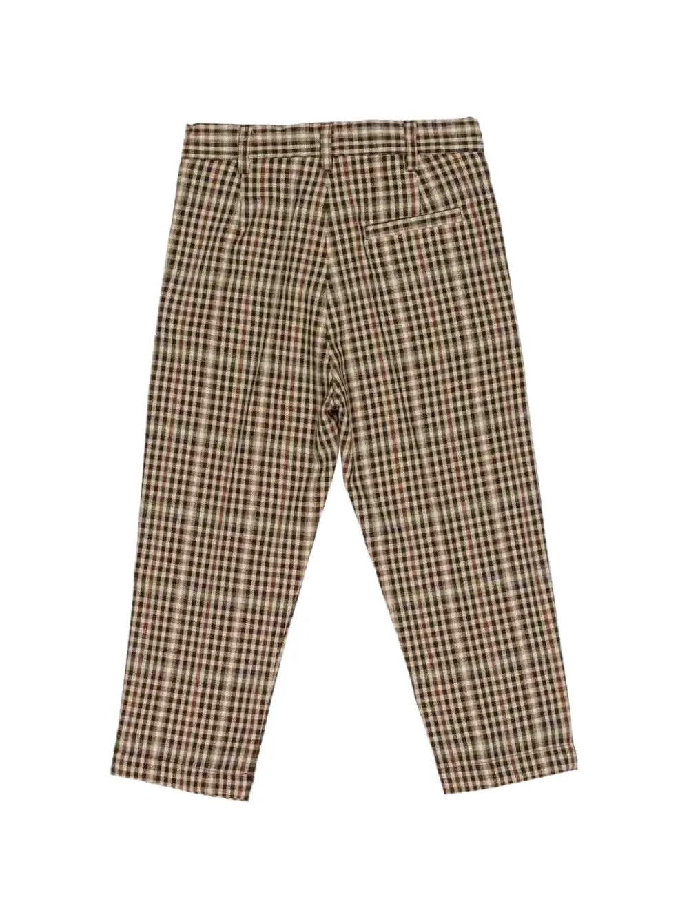 Manuel Ritz Kids check-pattern pleated trousers Bruin