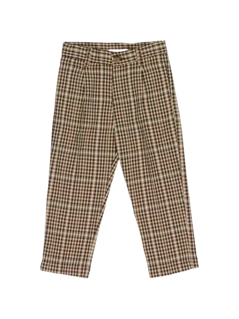 Manuel Ritz Kids check-pattern pleated trousers