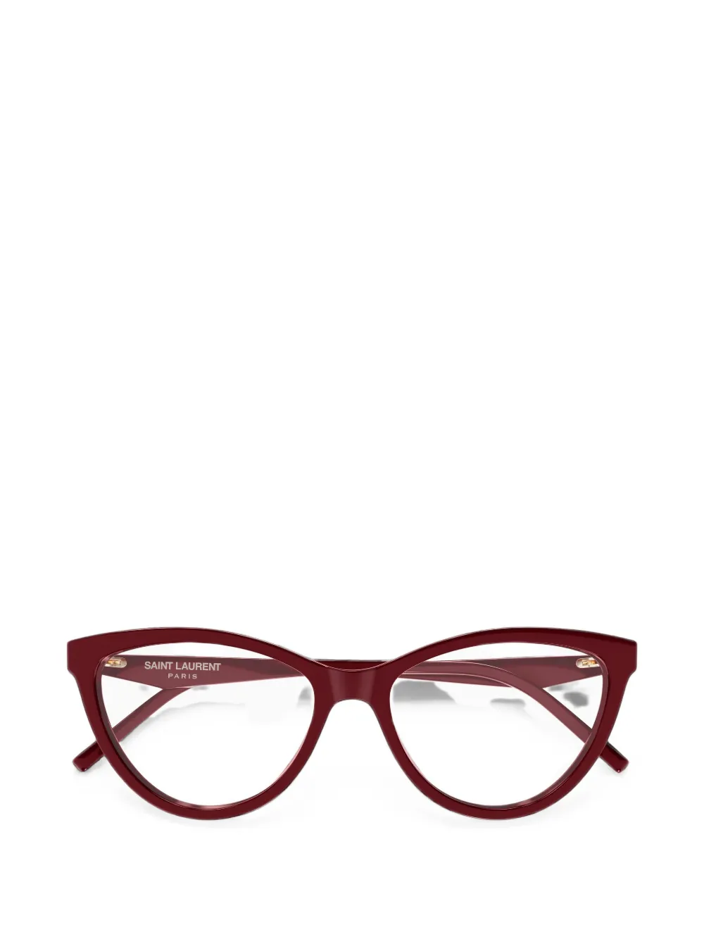 Saint Laurent Cat-eye Frame Glasses In Burgundy