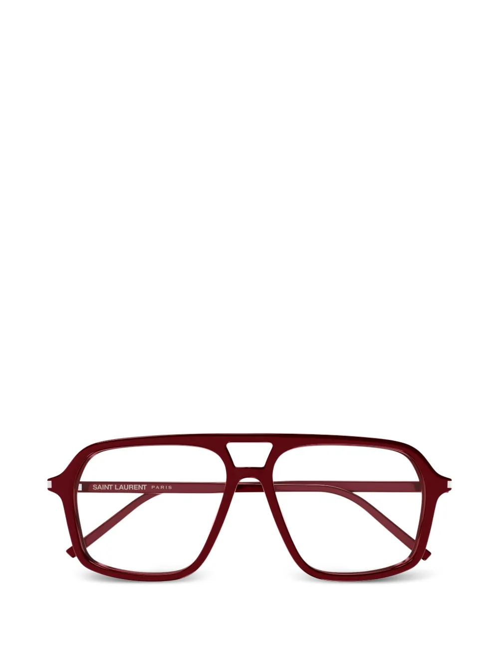 Saint Laurent Eyewear pilot-frame glasses - Rosso