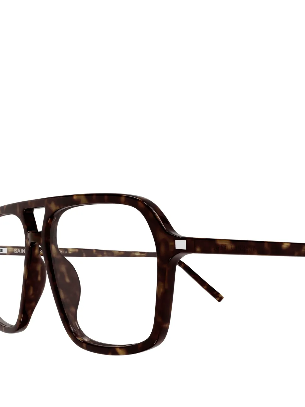 Saint Laurent Eyewear Bril met vierkant montuur Bruin