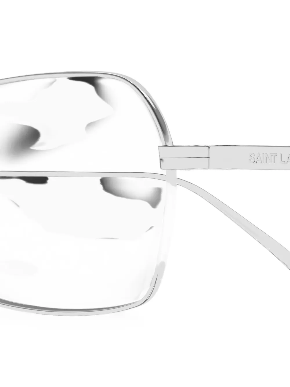 Saint Laurent Eyewear Bril met geometrisch montuur Zilver