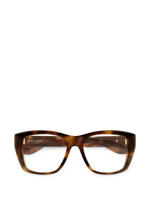 Saint Laurent Eyewear tortoiseshell-effect square-frame glasses