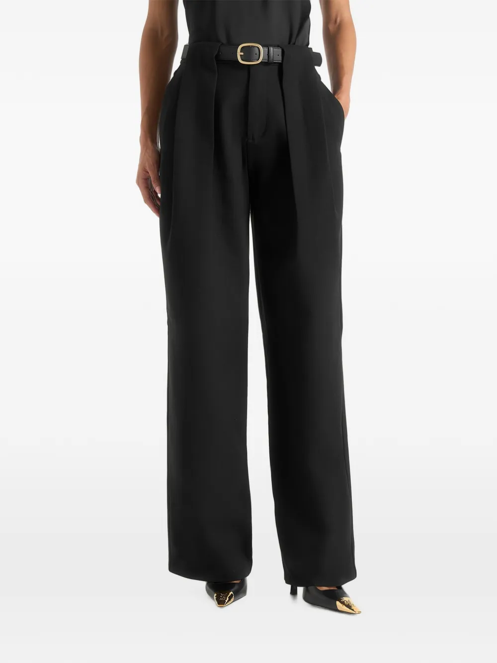 Manière De Voir Jodie belted box-pleat trousers