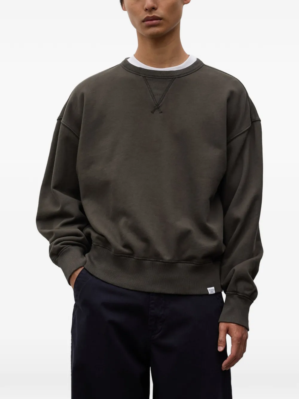 Norse Projects Gilja brushed sweatshirt Groen