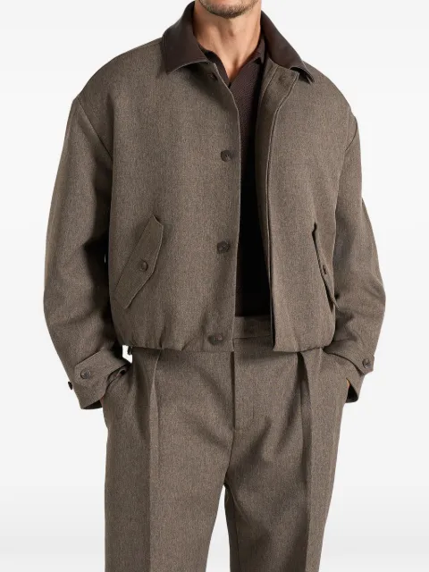 Manière De Voir Cameron oversized textured tailored bomber jacket