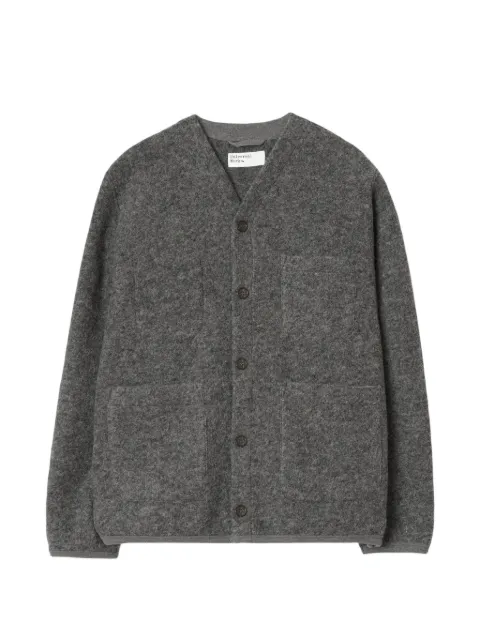 Universal Works button-up patch-pocket cardigan