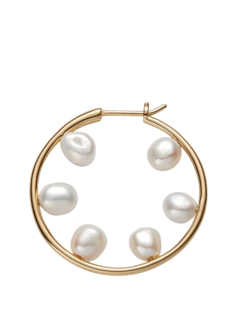 Maria Black Baroque Neo pearl hoop earring