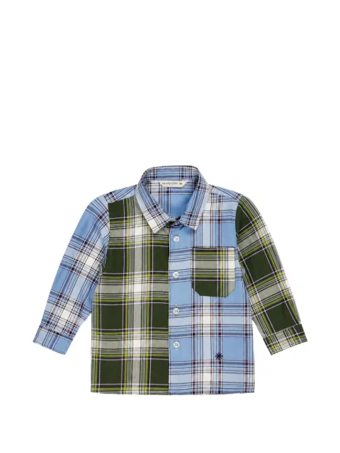 Manuel Ritz Kids check-print panelled shirt