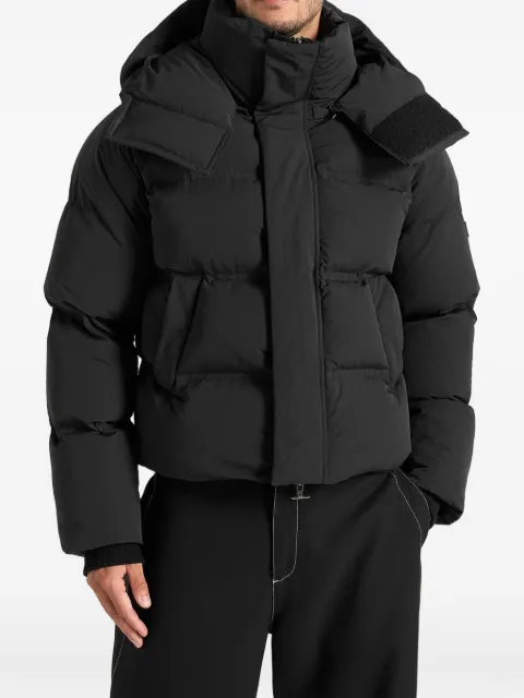 Manière De Voir Bradley cropped raglan wrap neck puffer jacket black