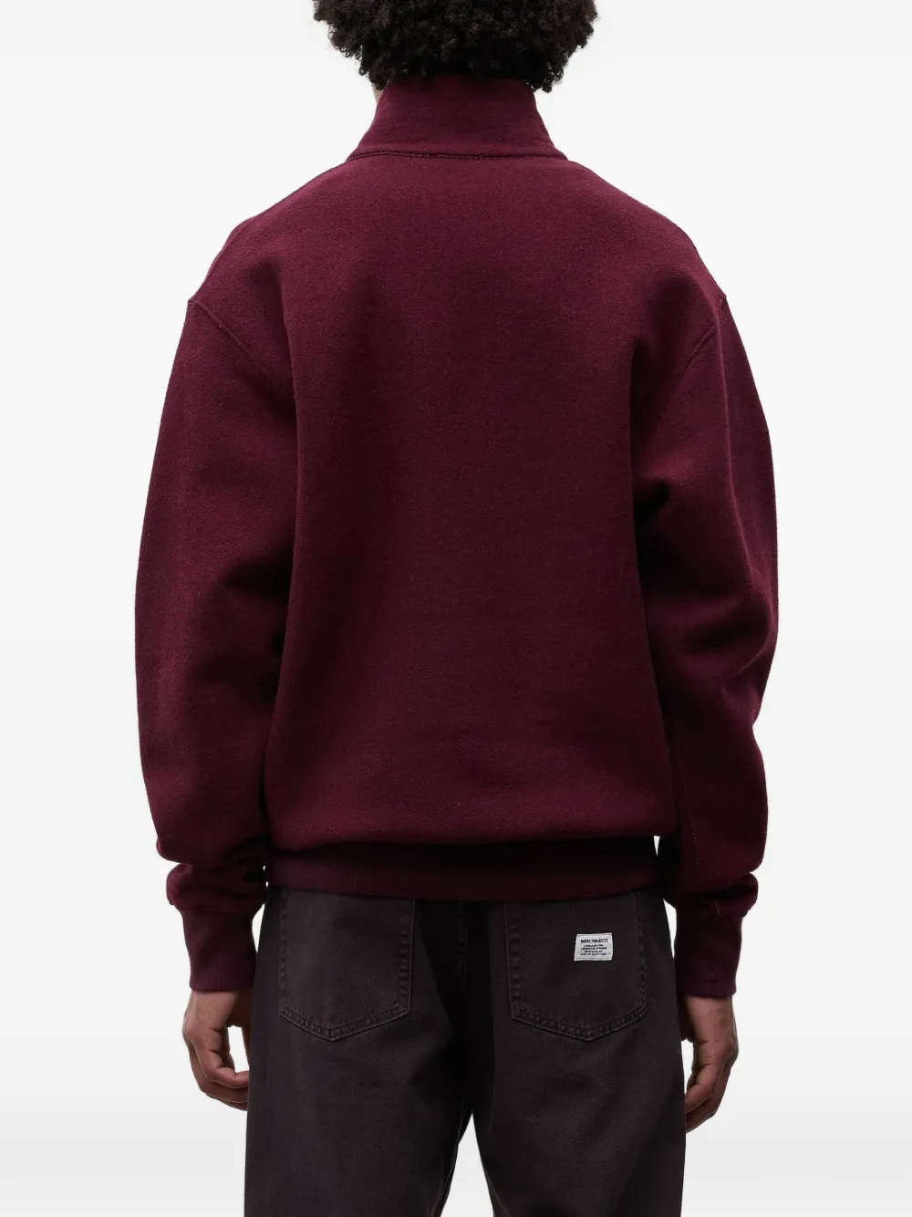 Norse Projects Flossil quarter-zip sweater Rood