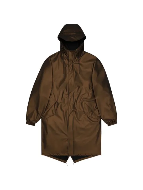 Rains Kapuzenparka mit Schwalbenschwanz