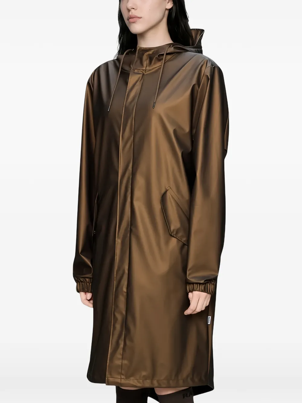 Rains Parka met capuchon Bruin