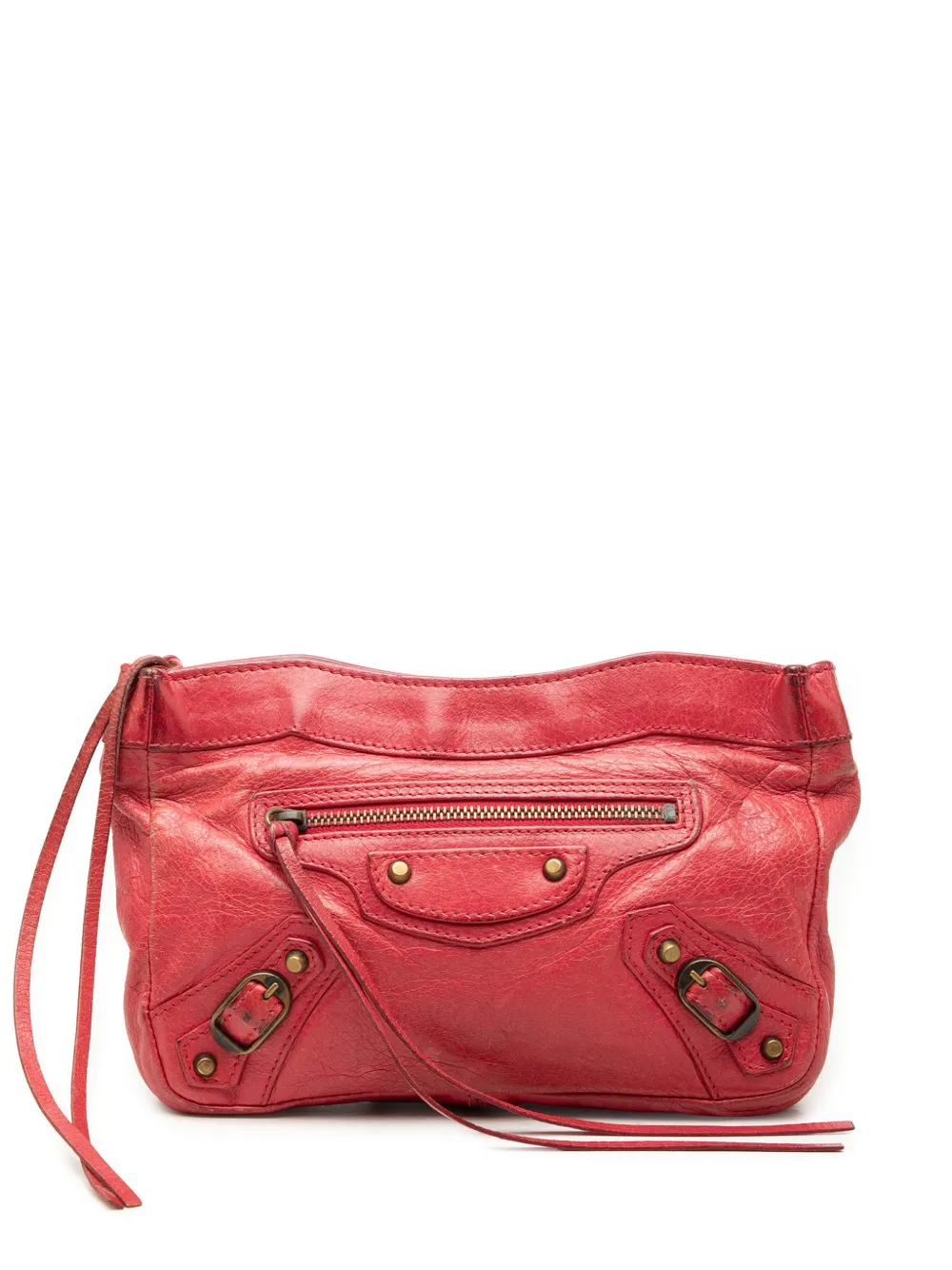 Balenciaga Pre-Owned 2005 Motocross Classic Porte Toilette Kosmetiktasche aus Lammleder - Rot
