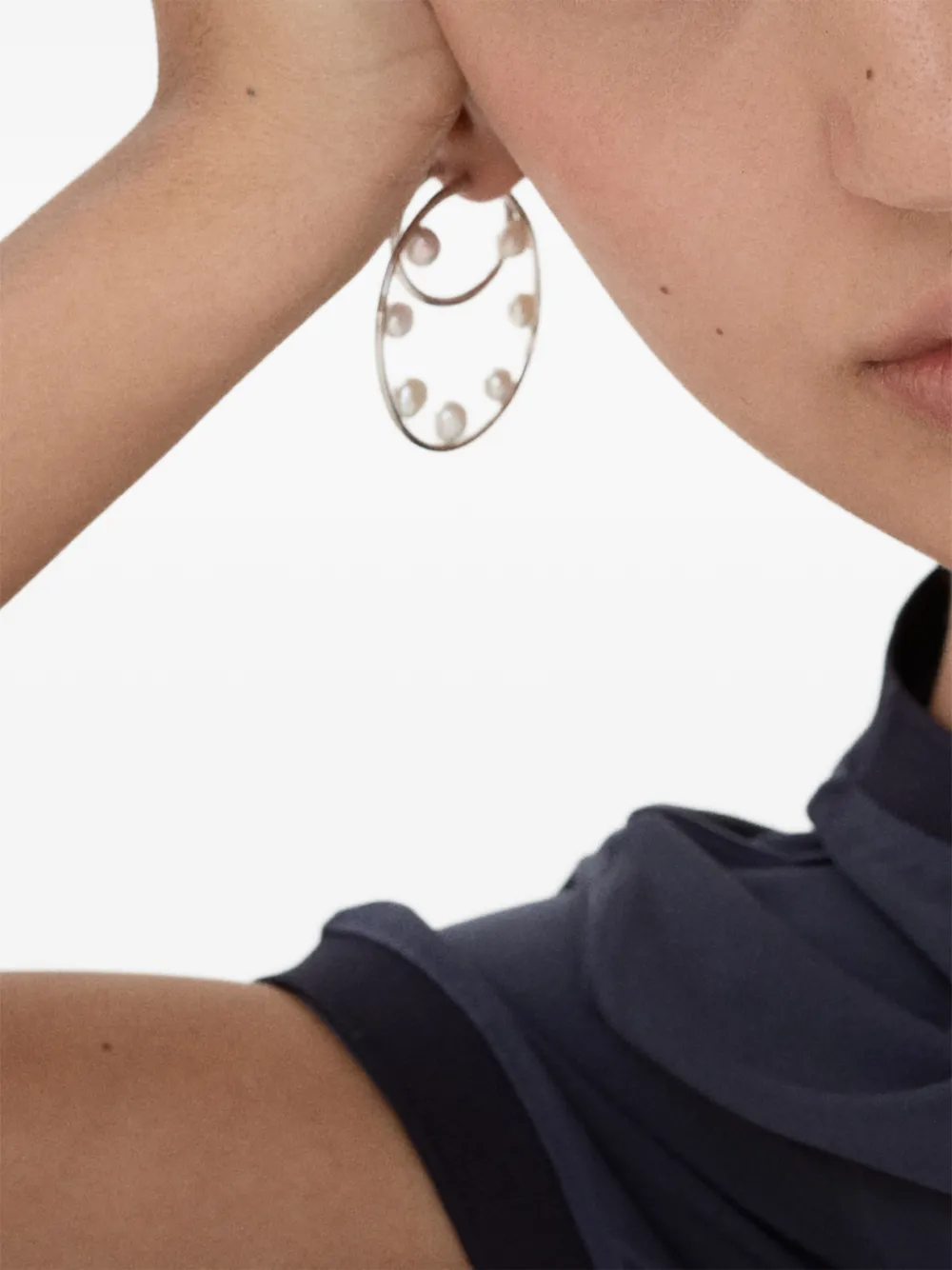 Maria Black créole Baroque Neo à perles - Argent Maria Black créole Baroque Neo à perles - Argent