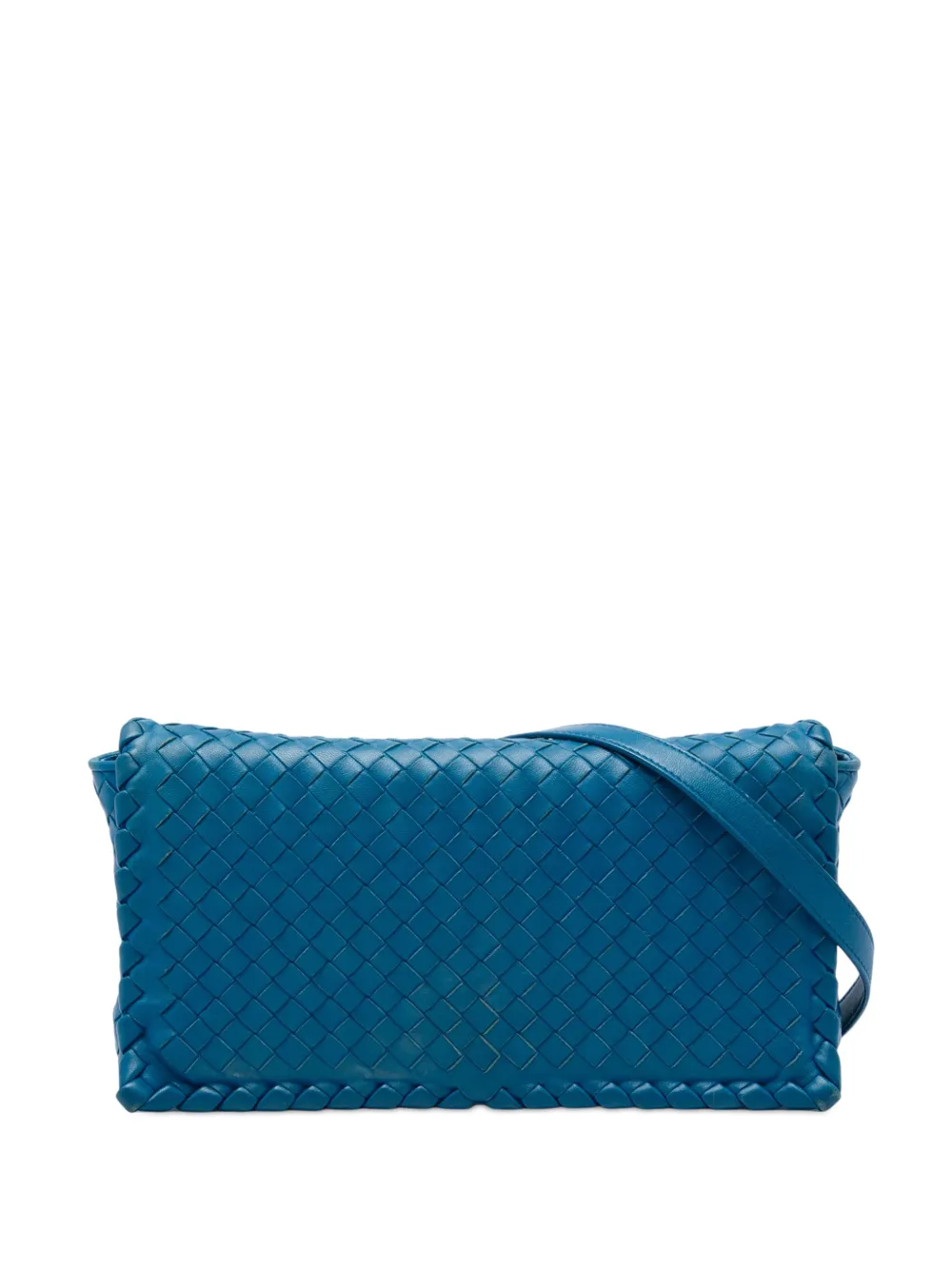 Bottega Veneta Pre-Owned 2012-2026 Nappa Intrecciato Flap crossbody bag - Blue