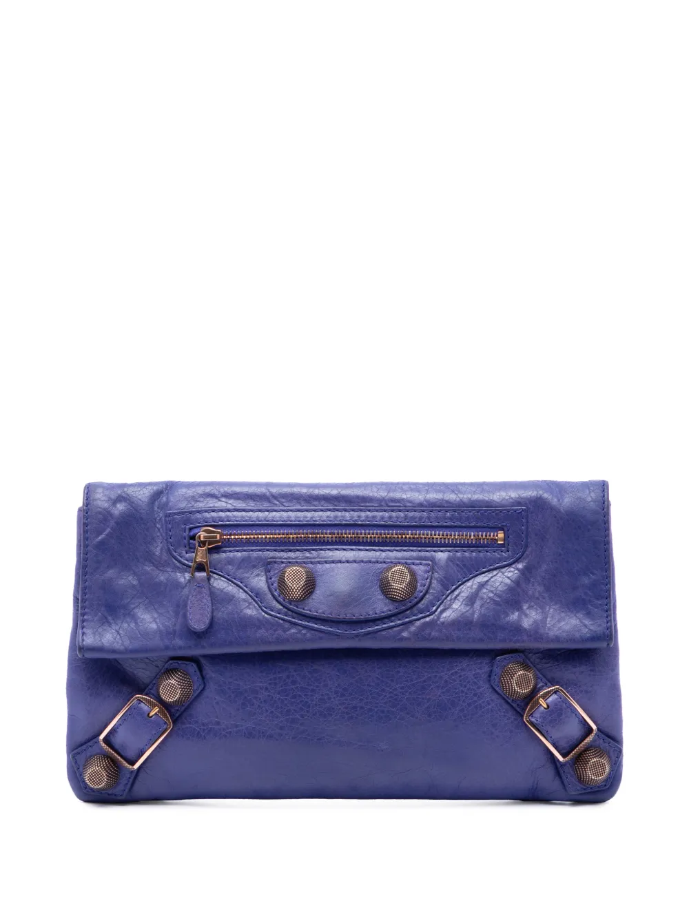 Balenciaga Pre-Owned pochette enveloppe Motocross Giant 21 en cuir d'agneau (2005-2026) - Violet