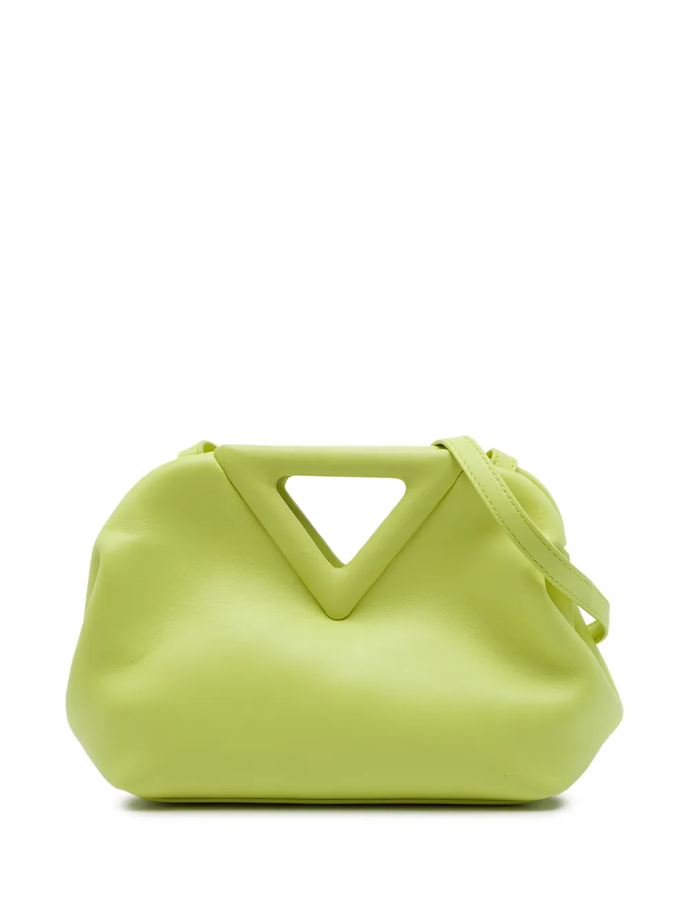 Bottega Veneta Pre-Owned 2012-2026 Small Leather The Point Triangle satchel - Giallo