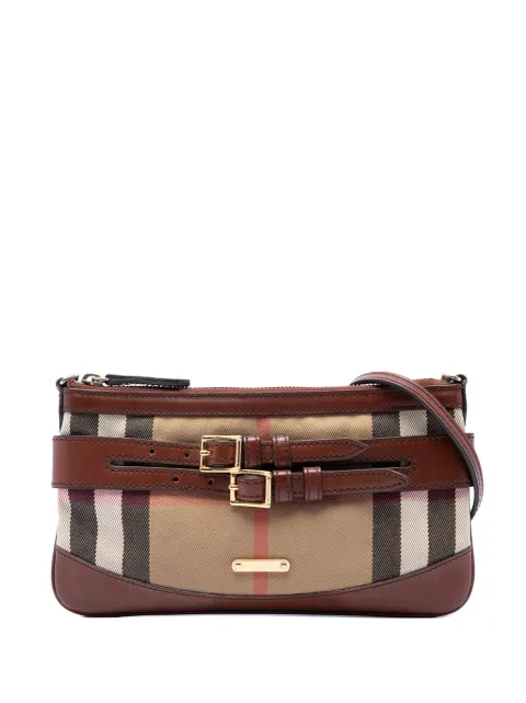 Burberry Pre-Owned 2000-2017 House Check Canvas Bridle Peyton crossbody bag
