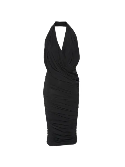Amazuìn Manoon ruched halterneck midi dress