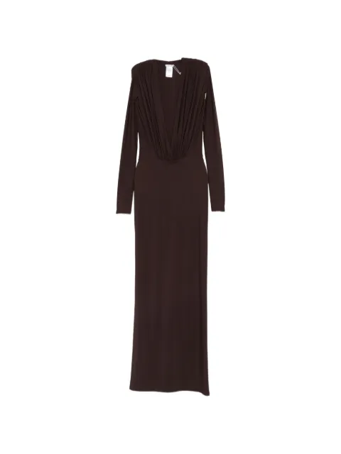 Amazuìn Rasha V-neck ruched maxi dress