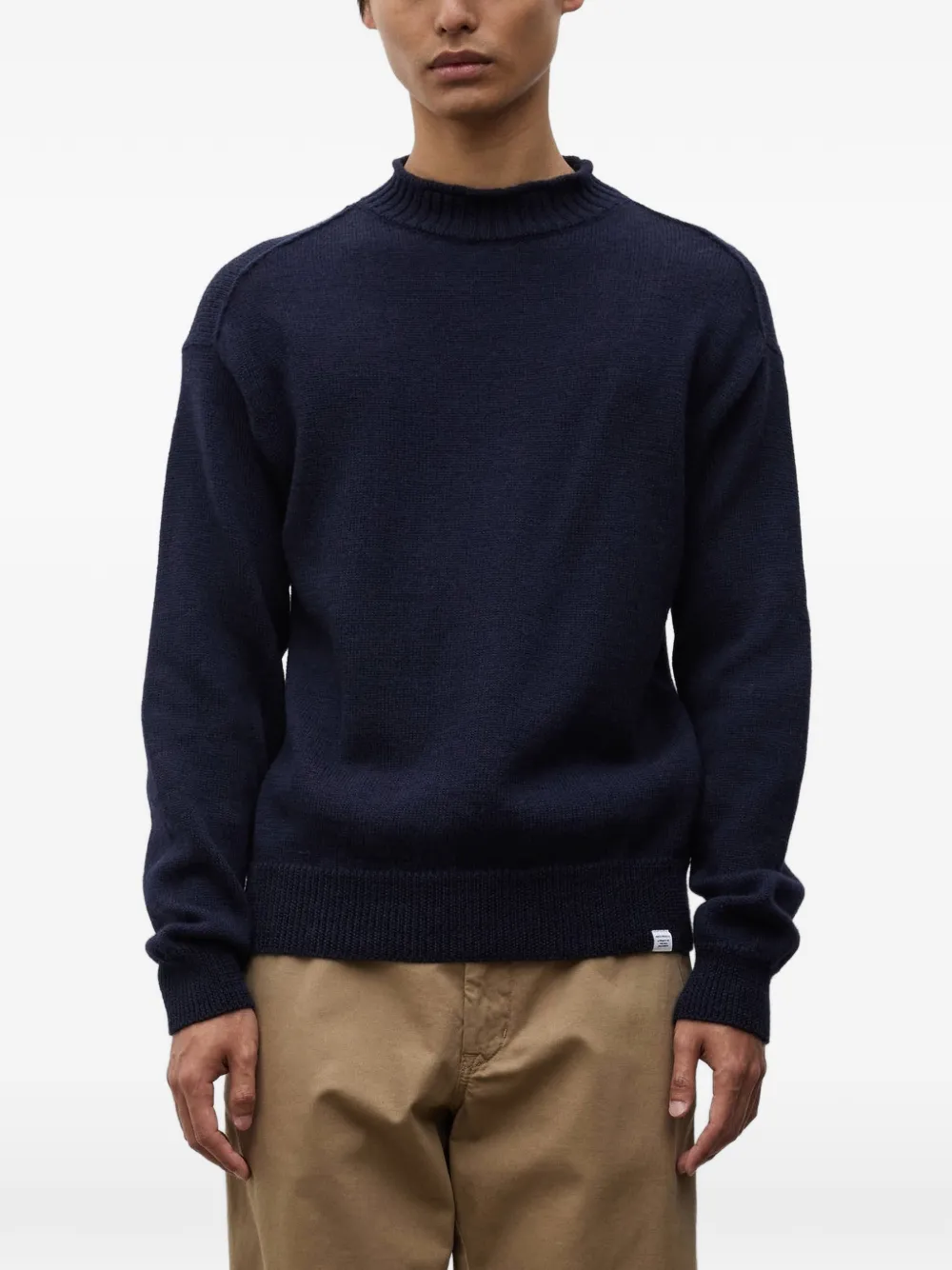 Norse Projects Sagvatnet wool sweater Blauw