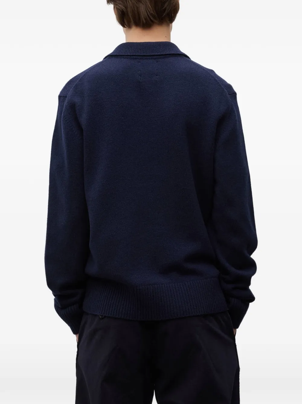Norse Projects Anholt lambswool polo shirt Blauw