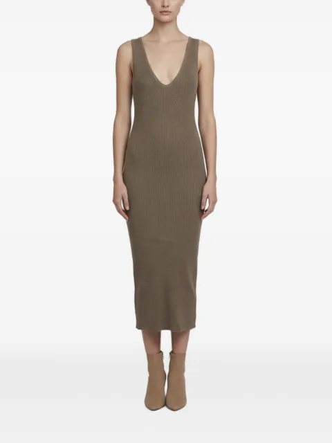 James Perse rib-knit sleeveless midi dress