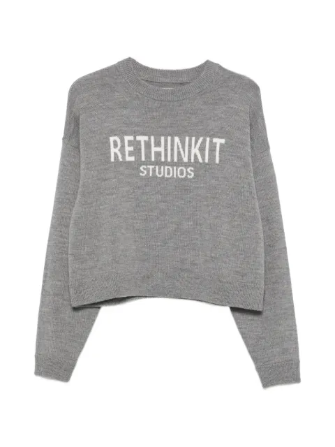 RETHINKIT STUDIOS logo-intarsia knitted sweater