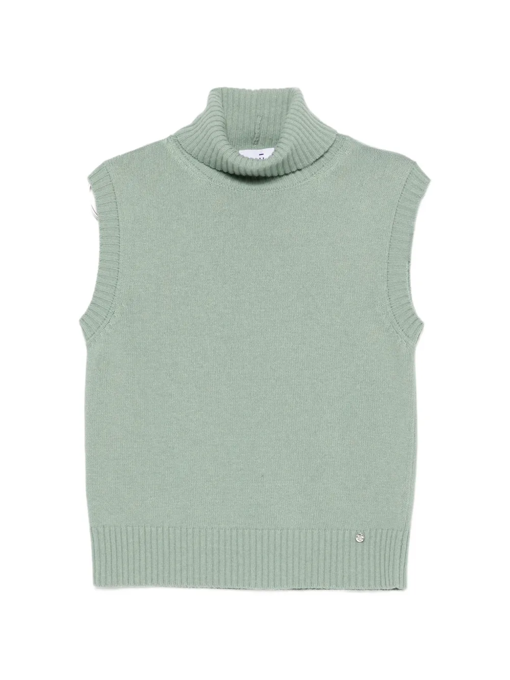 Niū Roll-neck Sleeveless Sweater In Green