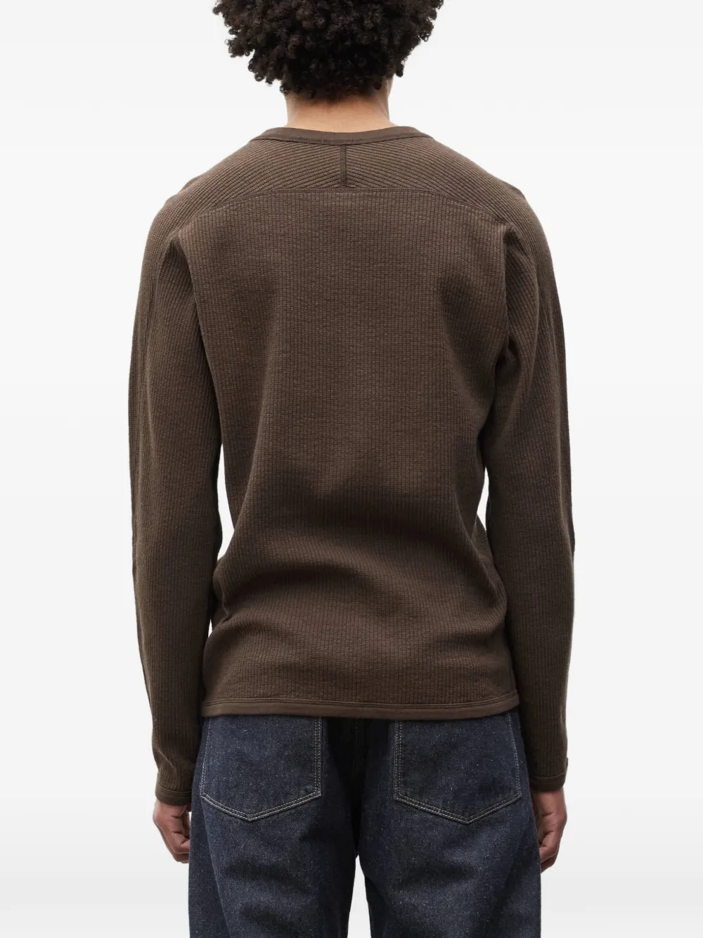 Norse Projects Stevns waffle-knit T-shirt Bruin