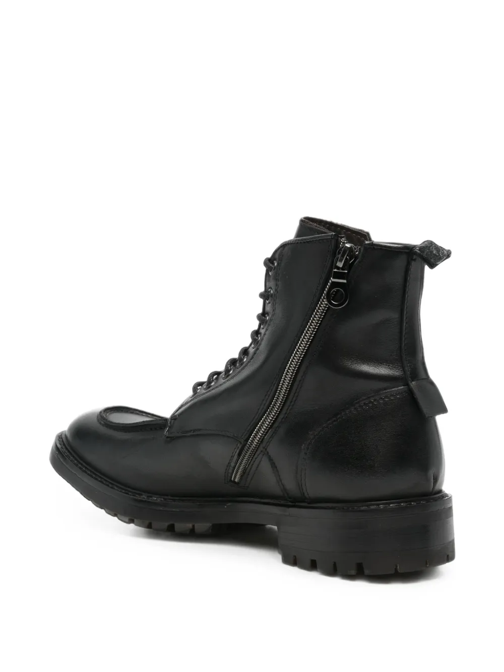 FRATELLI RENNELLA lace-up leather ankle boots Zwart
