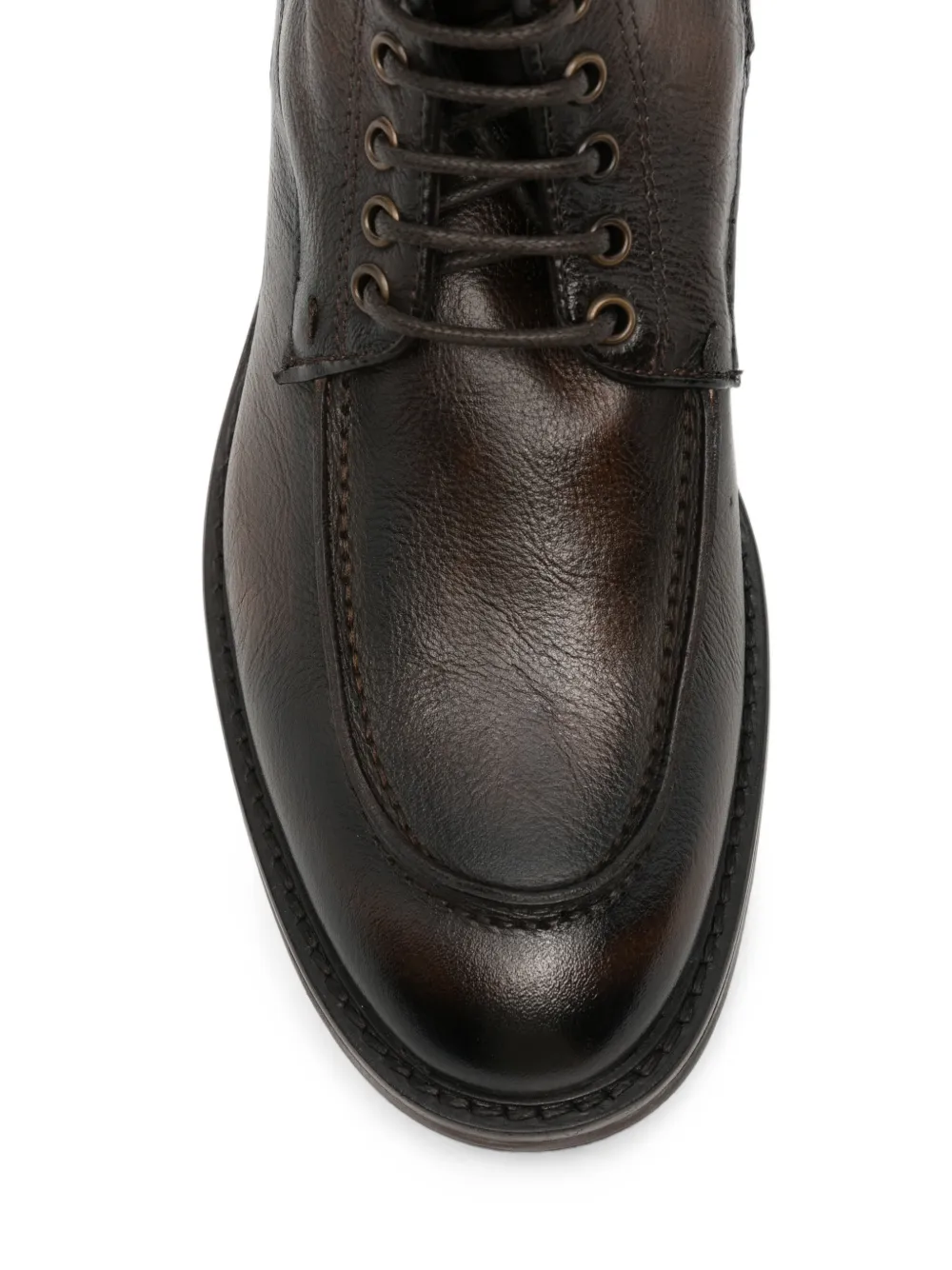 FRATELLI RENNELLA Rangers lace-up leather ankle boots Bruin