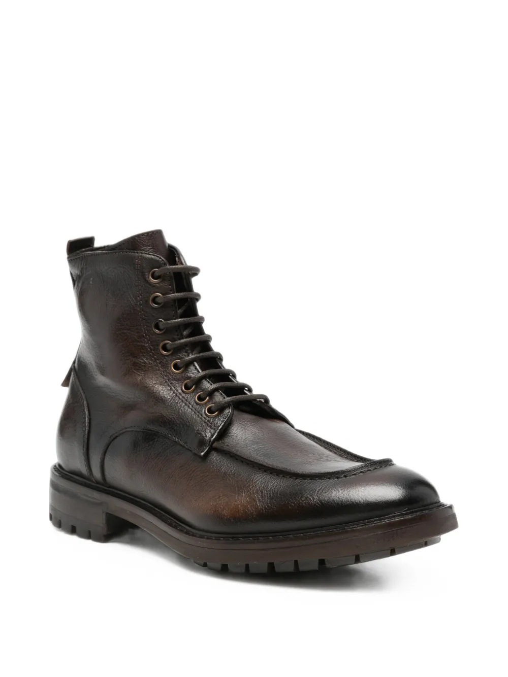 FRATELLI RENNELLA Rangers lace-up leather ankle boots Bruin