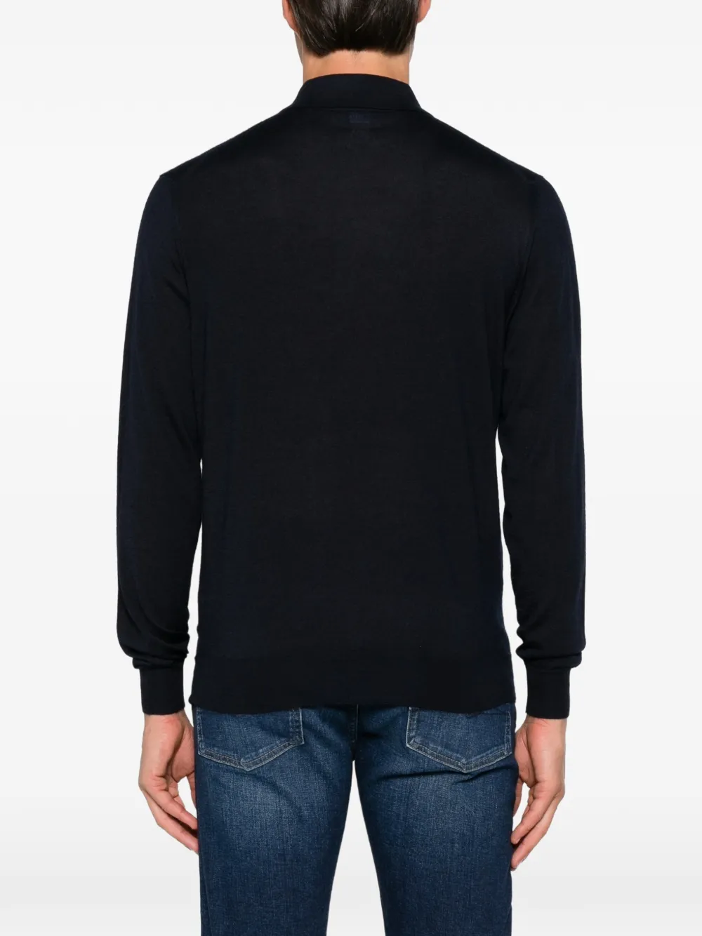 Fedeli long-sleeve polo shirt Blauw