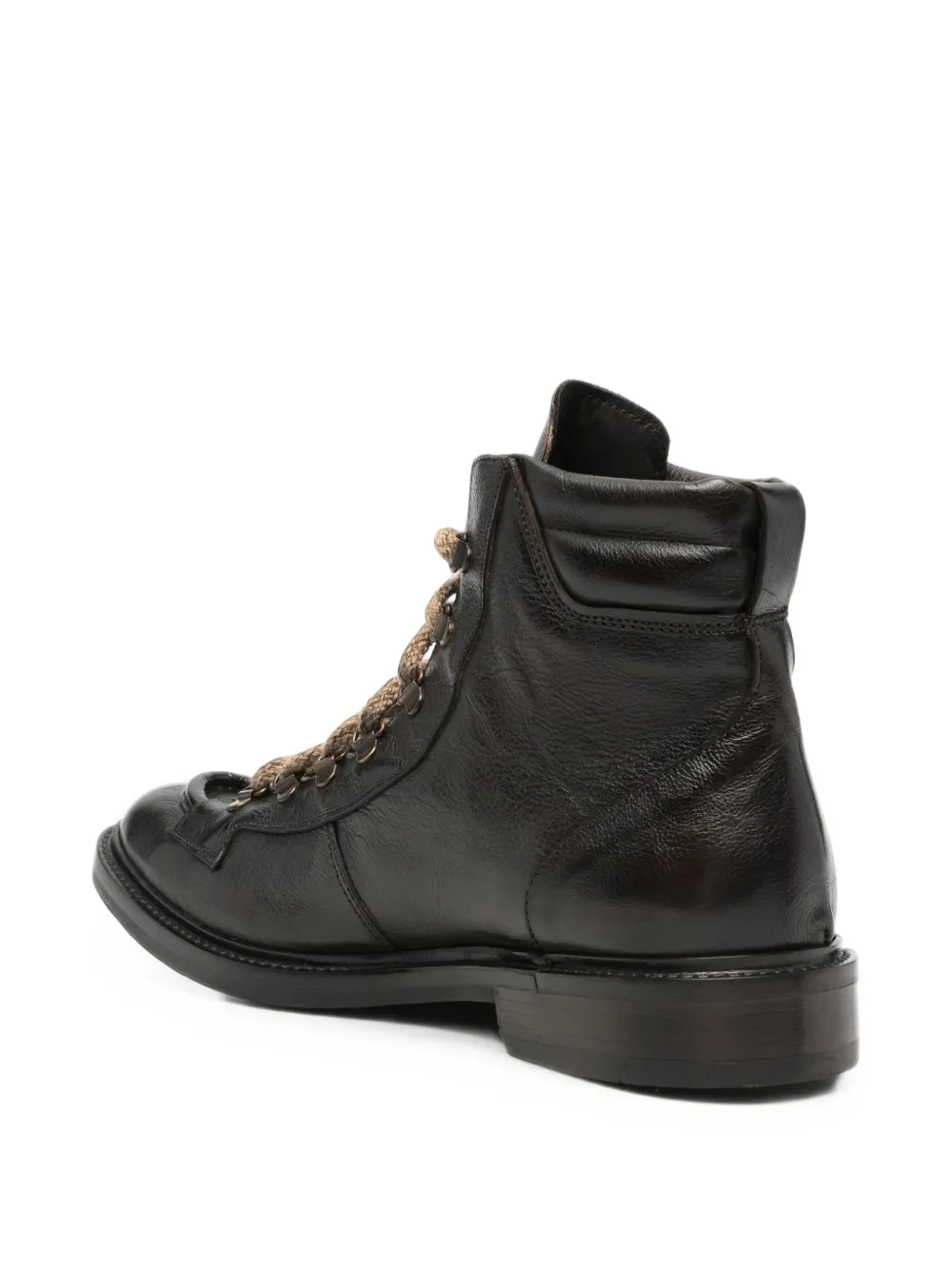 FRATELLI RENNELLA Scott lace-up leather ankle boots Bruin