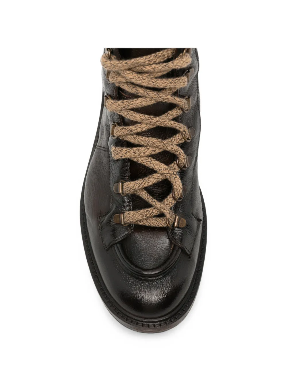 FRATELLI RENNELLA Scott lace-up leather ankle boots Bruin