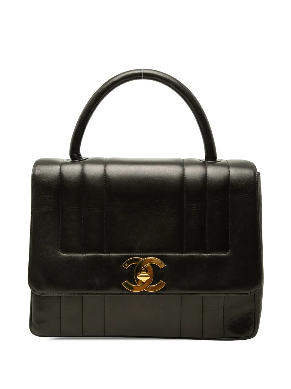 CHANEL Pre-Owned 1994-1996 Lambskin Mademoiselle Kelly Top Handle Bag handbag - Nero