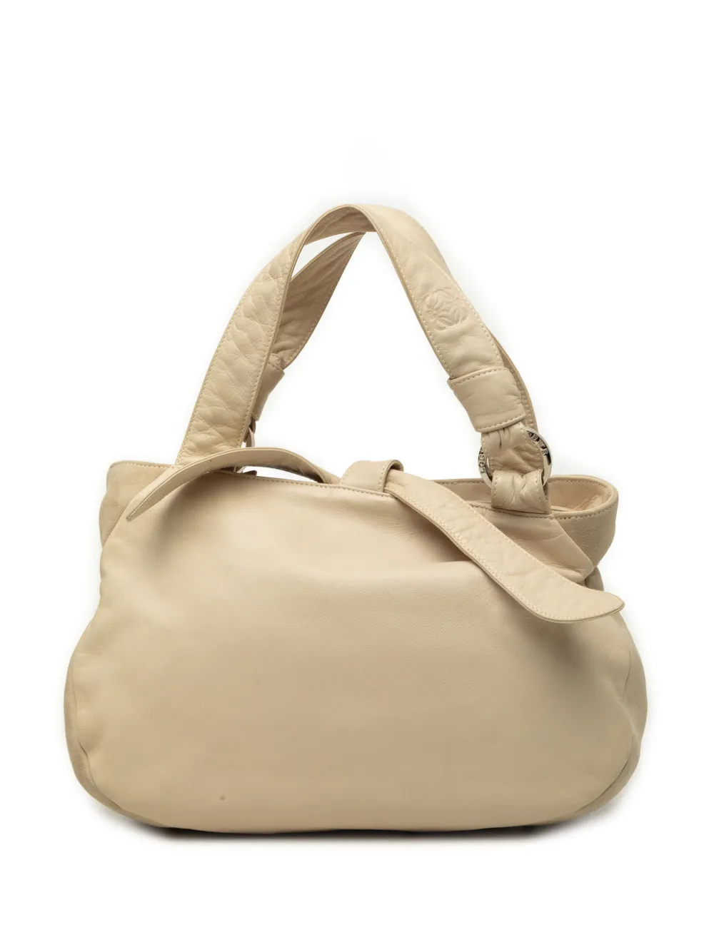 Loewe Pre-Owned 2003 weiche Nappaleder-Handtasche mit Wildlederbesatz - Nude