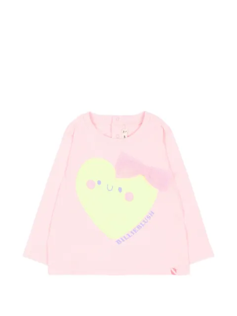 Billieblush heart-print bow-detail T-shirt