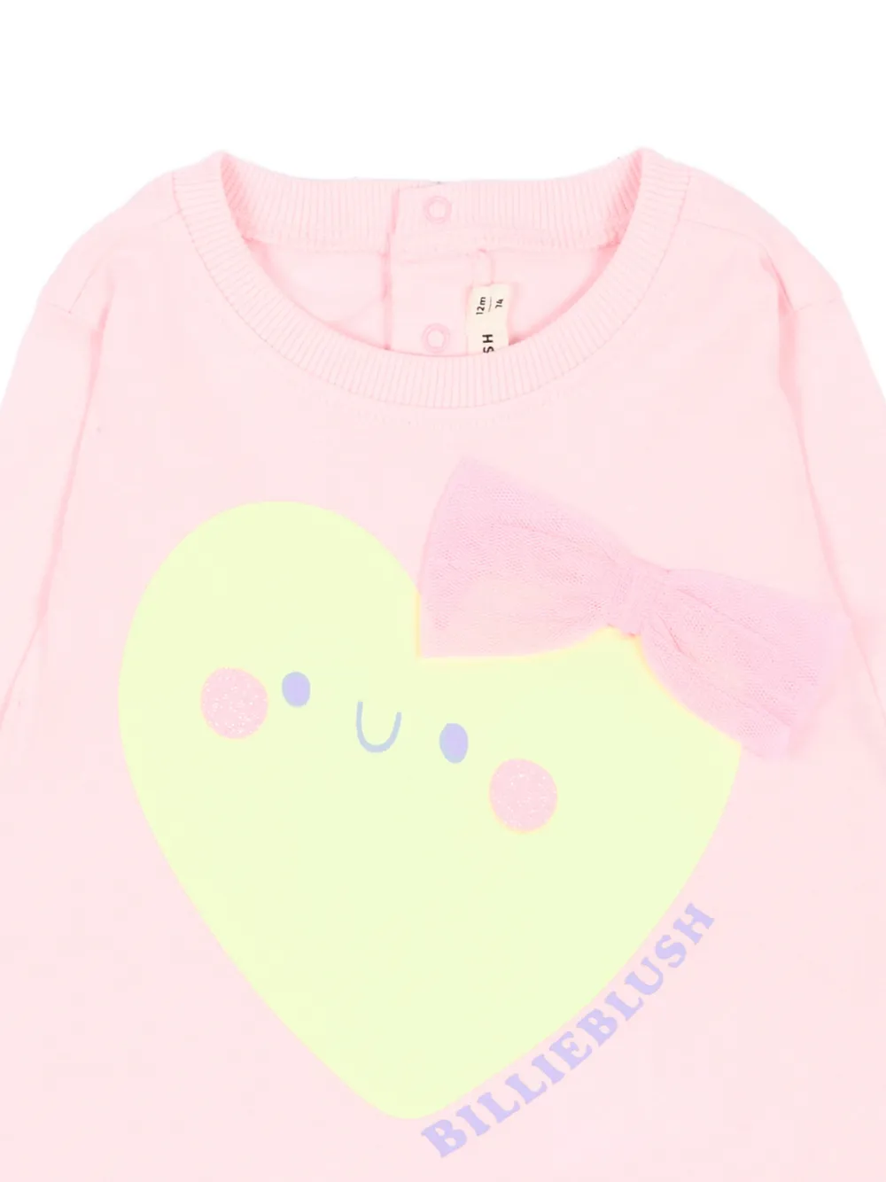 Billieblush T-shirt met strik-detail en hart-print Roze