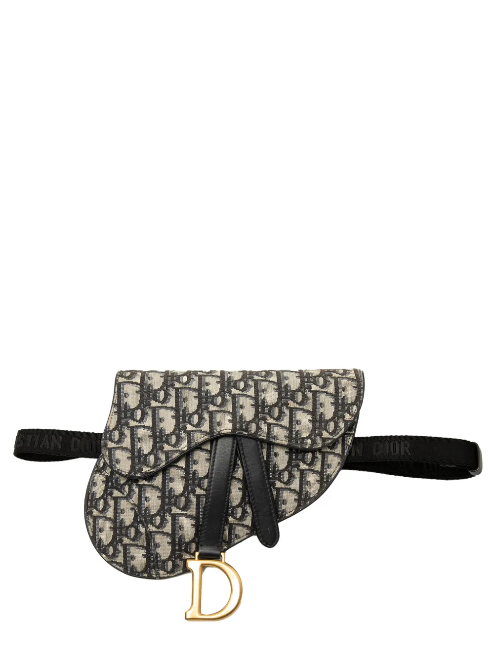 Christian Dior Pre-Owned 2019 mini Oblique Saddle Pouch Gürteltasche aus Canvas - Blau