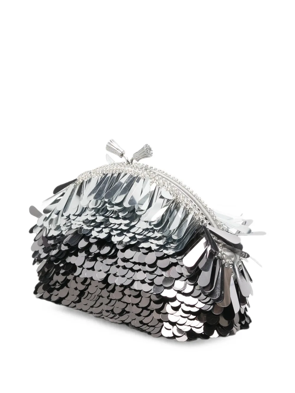 Anya Hindmarch Sequin-embellished Tassel Clutch Bag in Black, view 3