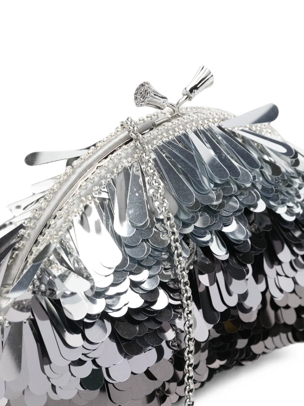Anya Hindmarch Clutch met kwastje en verfraaid met pailletten Zwart