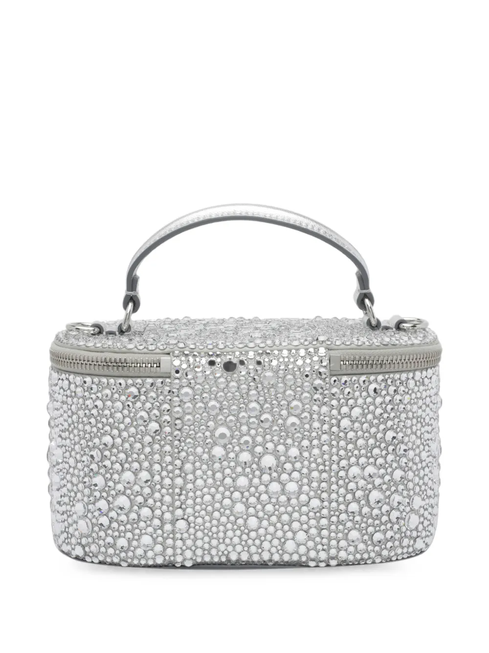 Valentino Garavani VLogo Signature crossbodytas verfraaid met kristallen Zilver