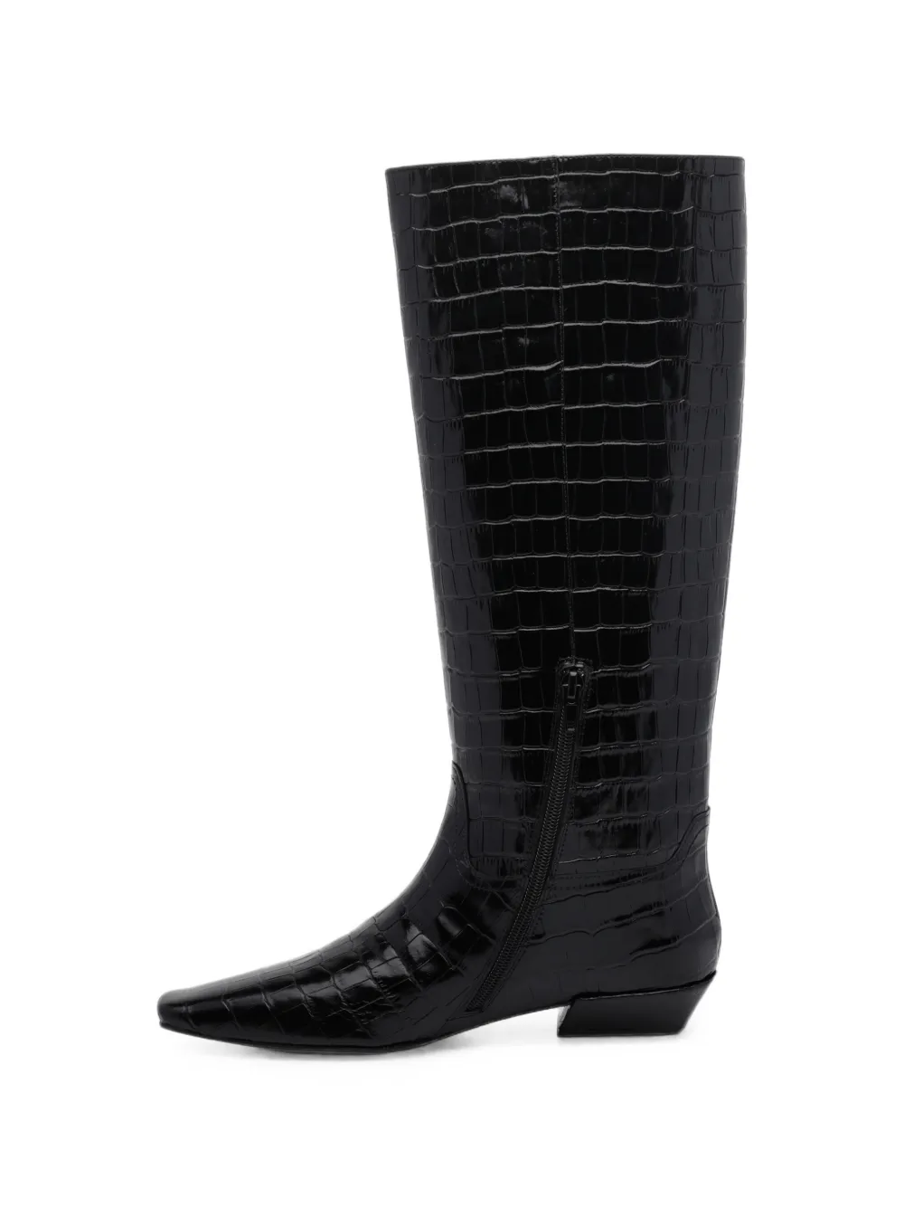 Jeffrey Campbell Passo croc-effect knee-high boots Zwart