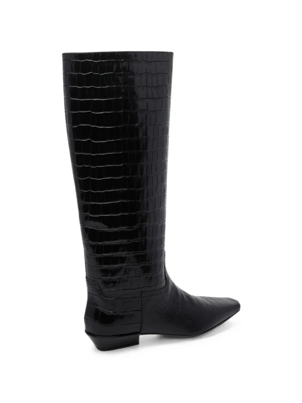 Jeffrey Campbell Passo croc-effect knee-high boots Zwart