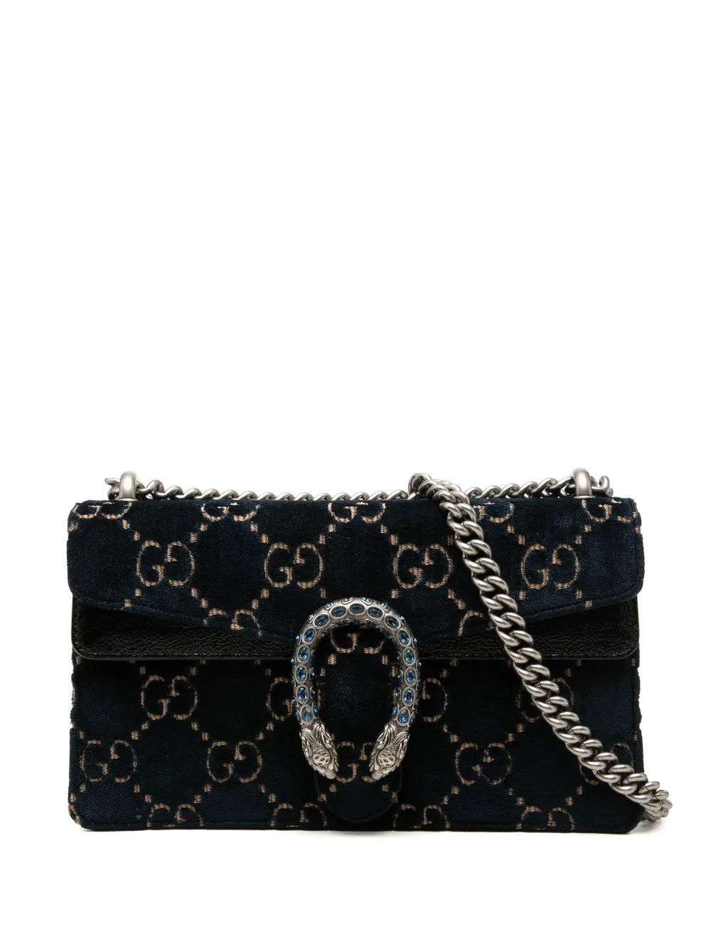 Gucci Pre-Owned 2000-2015 Medium GG Velvet Dionysus crossbody bag - Blu