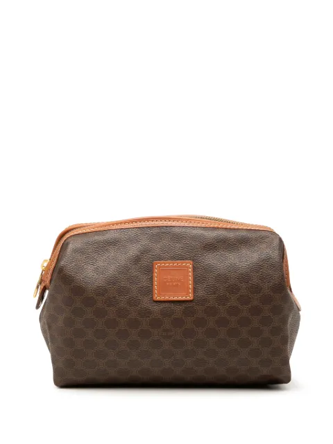 Celine Pre-Owned 20th Century Macadam Coated Canvas Cosmetic pouch