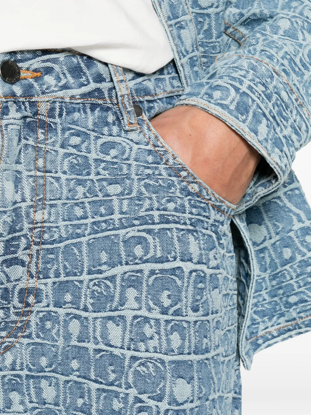 Daily Paper Jeans met jacquard-patroon Blauw